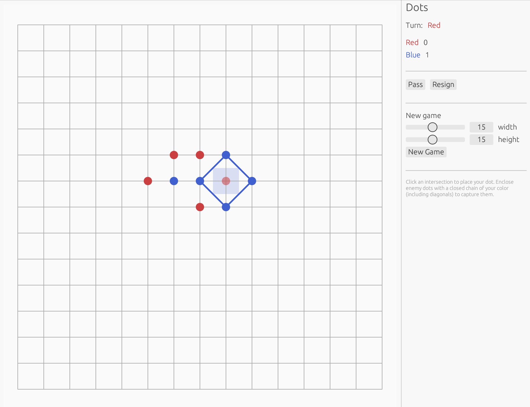 Dots: surround and capture, in Rust